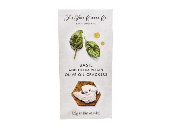 Crackers met basilicum en extra vierge olijfolie