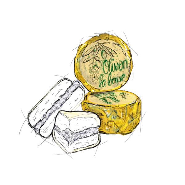 La bouse met olijven (100 gr.)